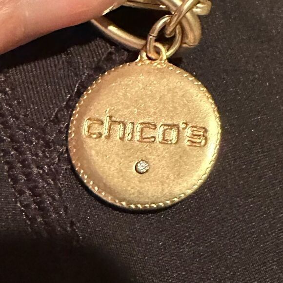 Chicos 35th anniversary beaded long red gold statement necklace - Picture 4 of 5